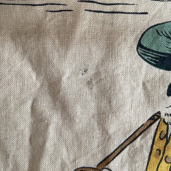 Vintage Kitchen Hand Towel Handmade Unique Dress Shape Colonial Print Bows Yarn - Picture 6 of 7